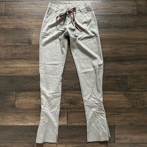 MANILA GRACE Flared Layered Hem Tie Waist Trouser Pants Sz 4 NWT $400!!